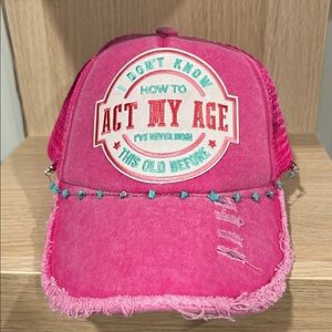 Handcrafted Trucker Hat, by Susie.